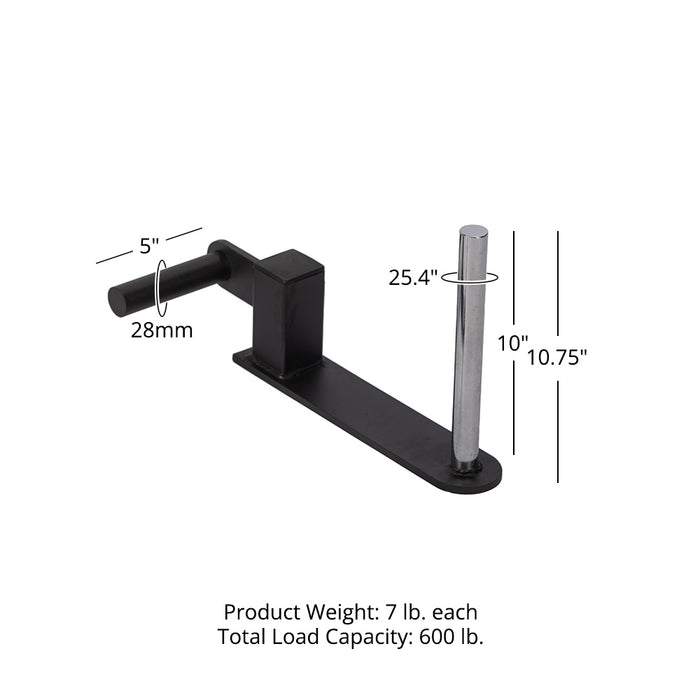 Mini Farmer's Walk Handles With Standard Weight Posts
