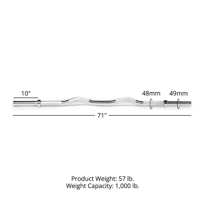 Rackable EZ Curl Fat Bar