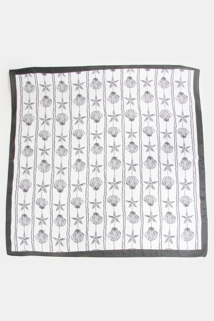 Fame Seashell Bandana Scarf – women's accessories - scarf