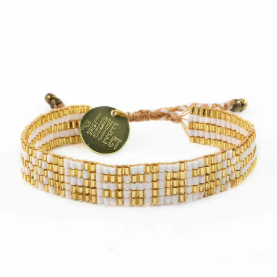 Seed Bead Peace Bracelet