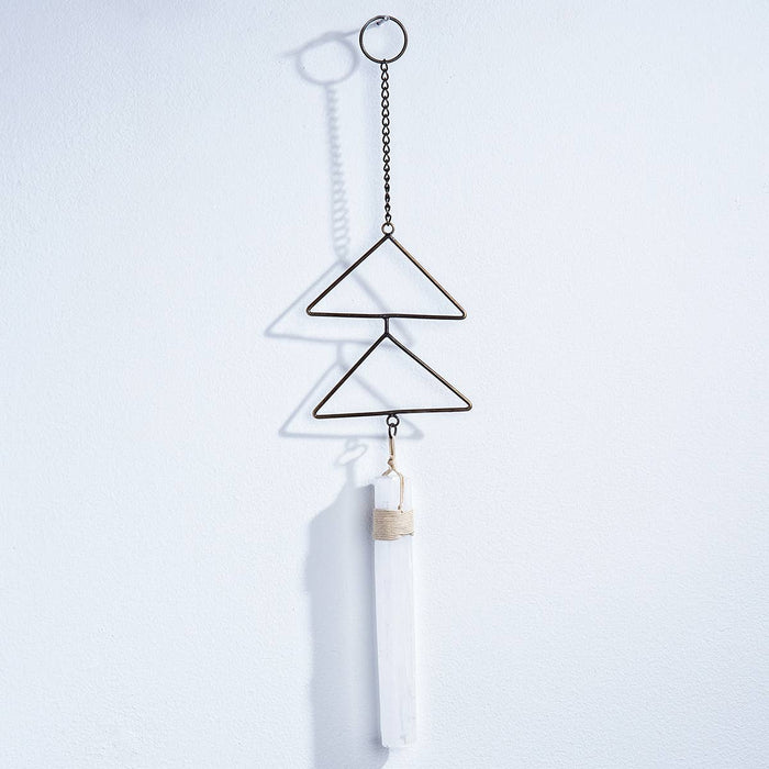 Selenite Antiqued Metal Wall Hanging