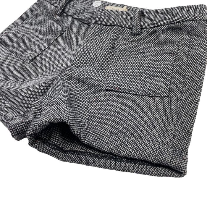 Sfera 5 years grey tweed-style shorts