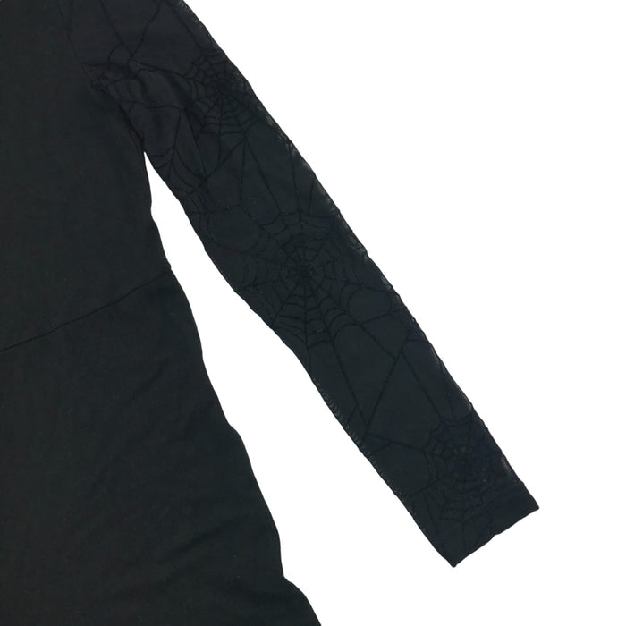 Shein 11-12 years black spider web onesie costume