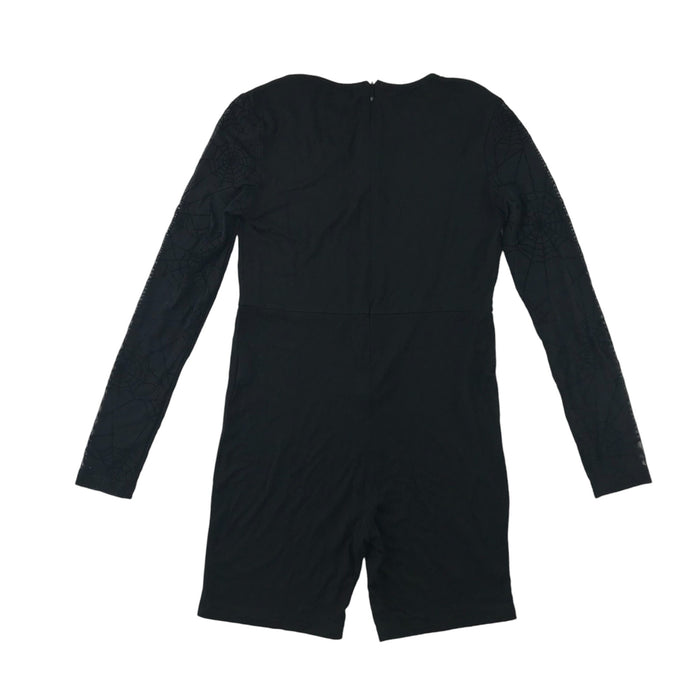 Shein 11-12 years black spider web onesie costume