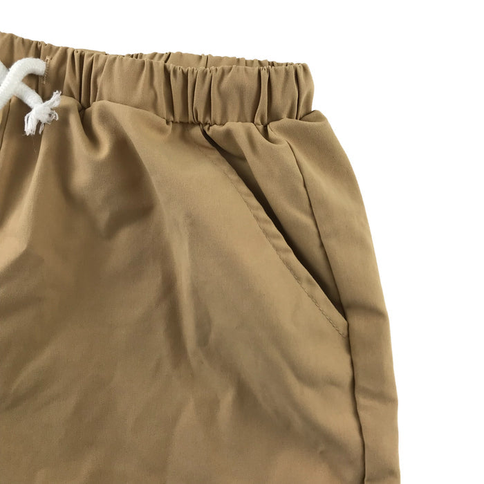 Shein 11 years beige plain elasticated waist shorts