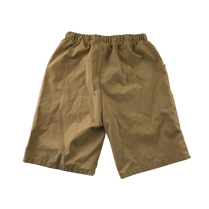 Shein 11 years beige plain elasticated waist shorts