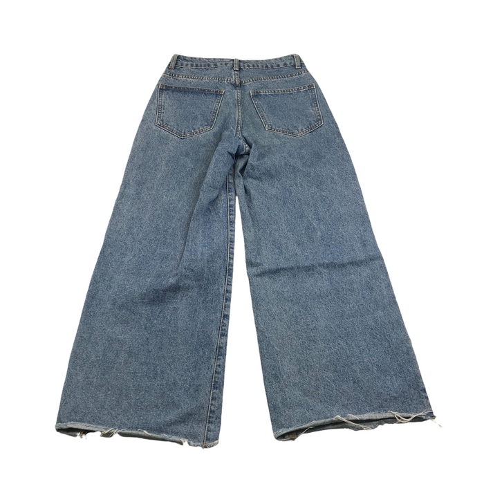 Shein womens XS blue butterfly patched flared jeans