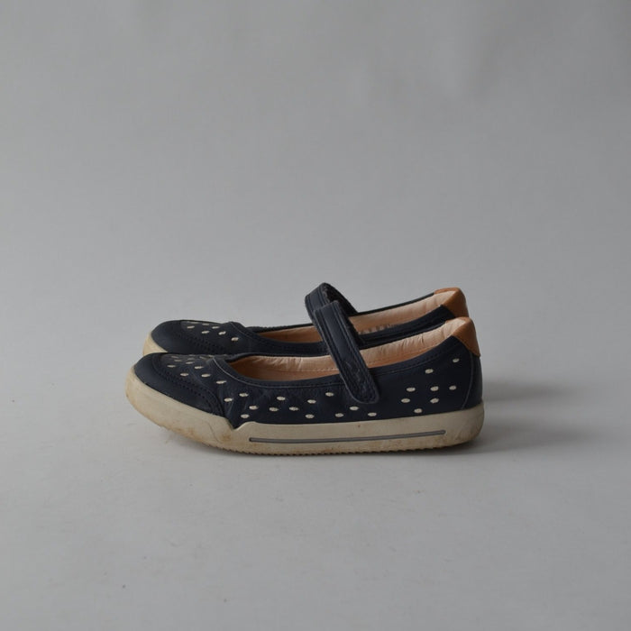 Shoes - Clarks Navy Dotted - Shoe Size 12.5 (jr)