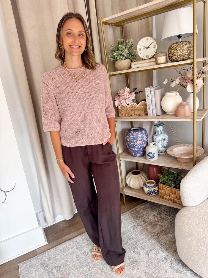 Sanctuary Shoreline Linen Pants - Rich Soil – women's bottoms