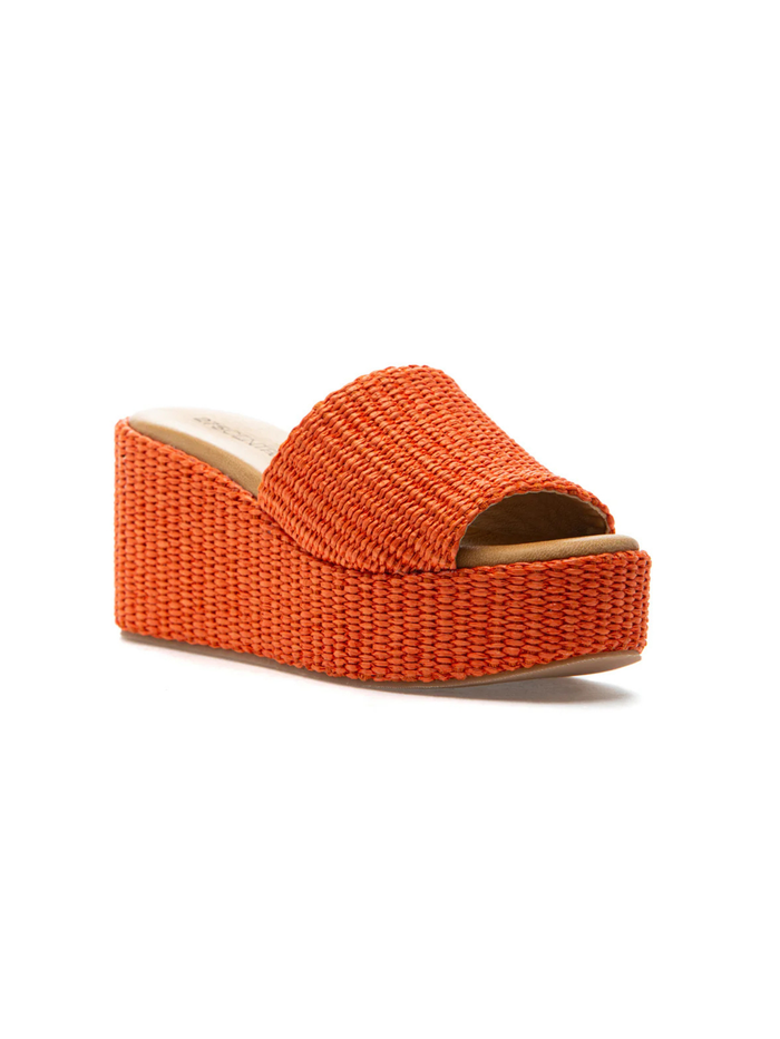 Sienna Shoe - Orange Raffia