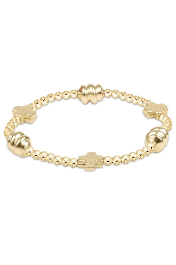 Signature Cross Gold & Admire Gold 3mm Gold Bracelet
