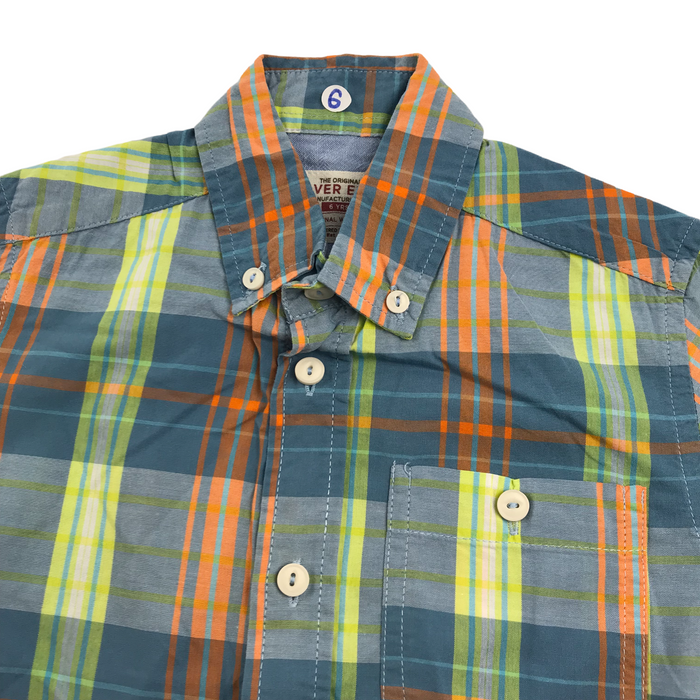 Silver Eight 6 years checked short sleeve shirt