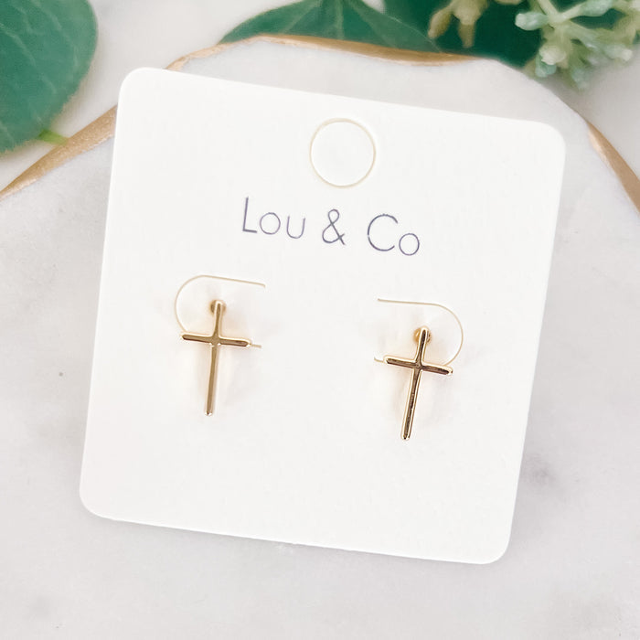 Simple Cross Stud Earring