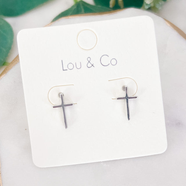 Simple Cross Stud Earring