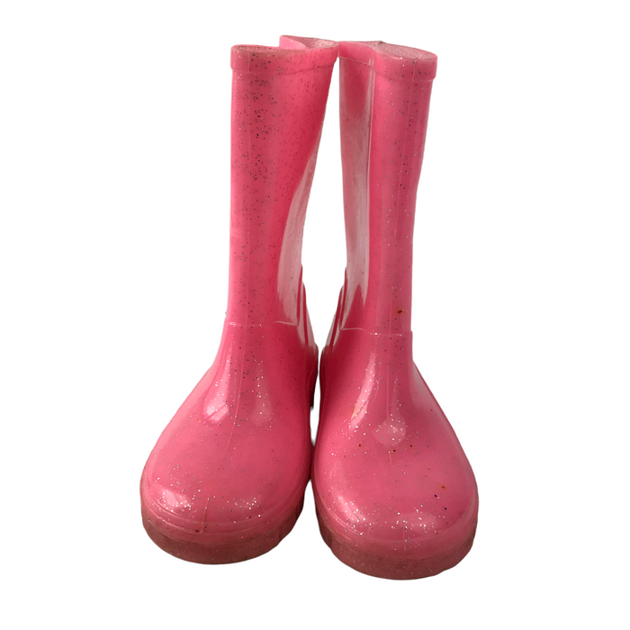 Size UK 11 (jr) pink sparkly wellie boots