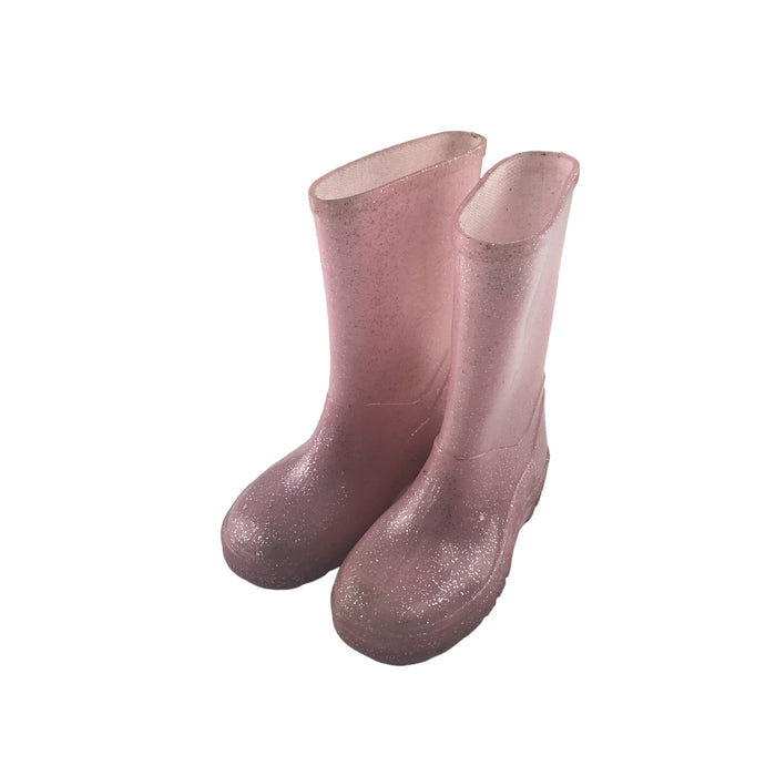 Size UK 11 (jr) pink sparkly wellie boots