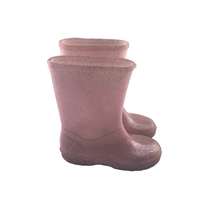 Size UK 11 (jr) pink sparkly wellie boots