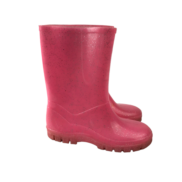 Size UK 11 (jr) pink sparkly wellie boots