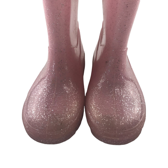 Size UK 11 (jr) pink sparkly wellie boots