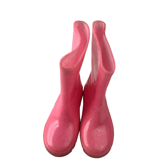 Size UK 11 (jr) pink sparkly wellie boots