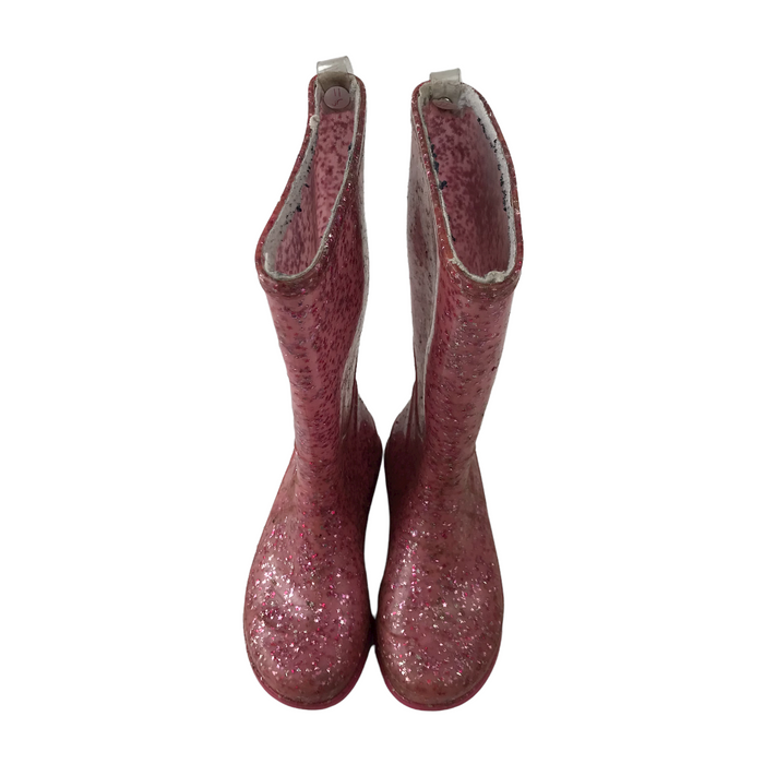 Size UK 11 (jr) pink sparkly wellie boots
