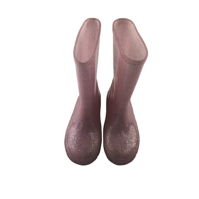 Size UK 11 (jr) pink sparkly wellie boots