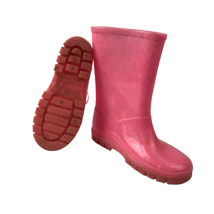 Size UK 11 (jr) pink sparkly wellie boots