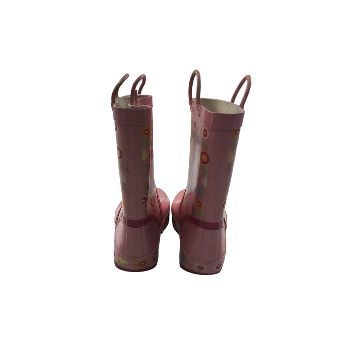 Size UK 1.5 (jr) pink floral wellie boots