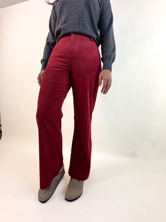 Sky Bar Corduroy Pants - Urban Red
