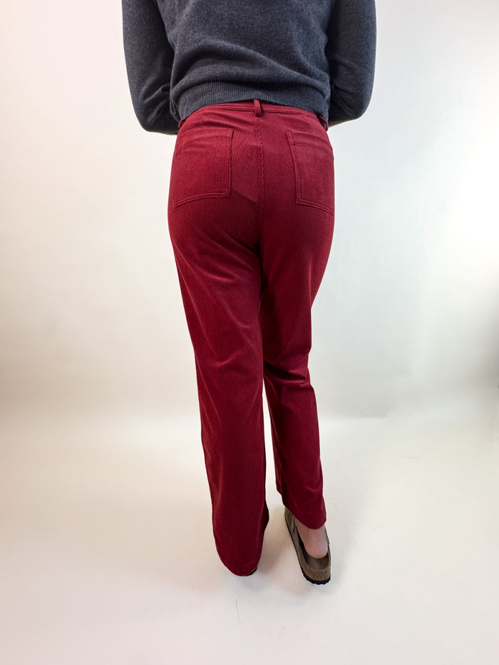 Sky Bar Corduroy Pants - Urban Red