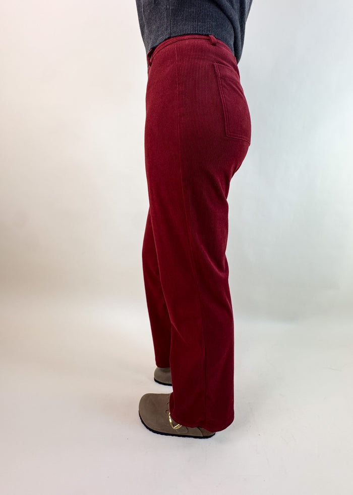 Sky Bar Corduroy Pants - Urban Red