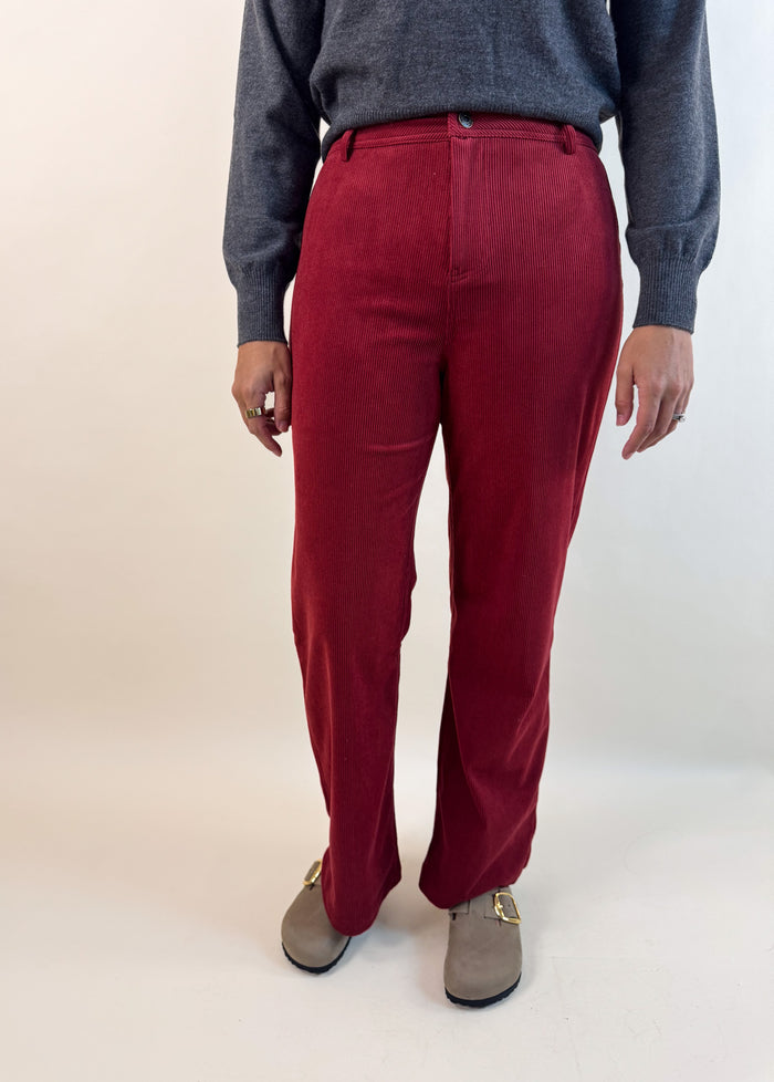 Sky Bar Corduroy Pants - Urban Red