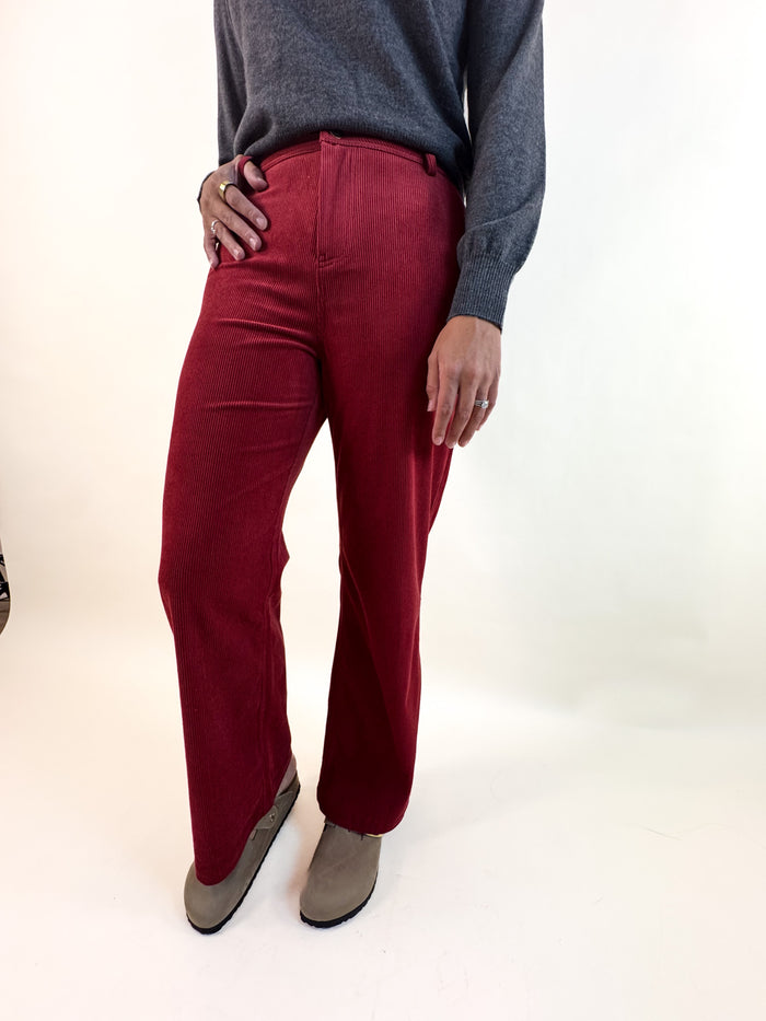 Sky Bar Corduroy Pants - Urban Red