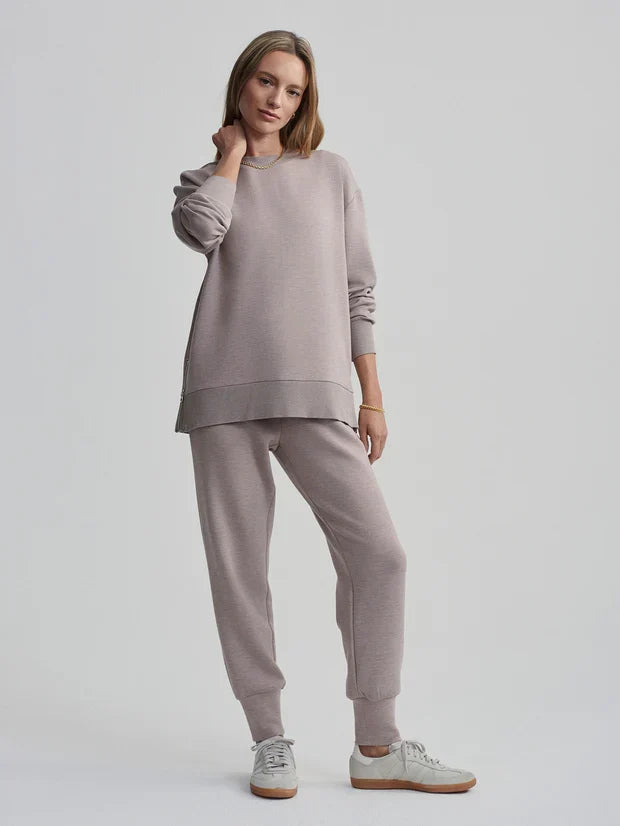 Slim Cuff Taupe Marl Pant