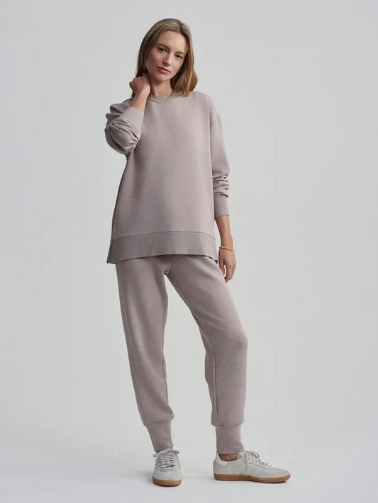 Slim Cuff Taupe Marl Pant