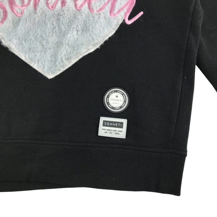 Sonneti 12-13 years black heart jumper