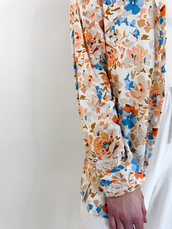Sonoma Long Sleeve Floral Button Up