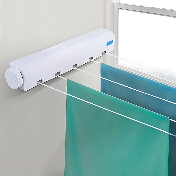 Space-Saving Retractable Clothesline Invisible Bathroom Drying Rack