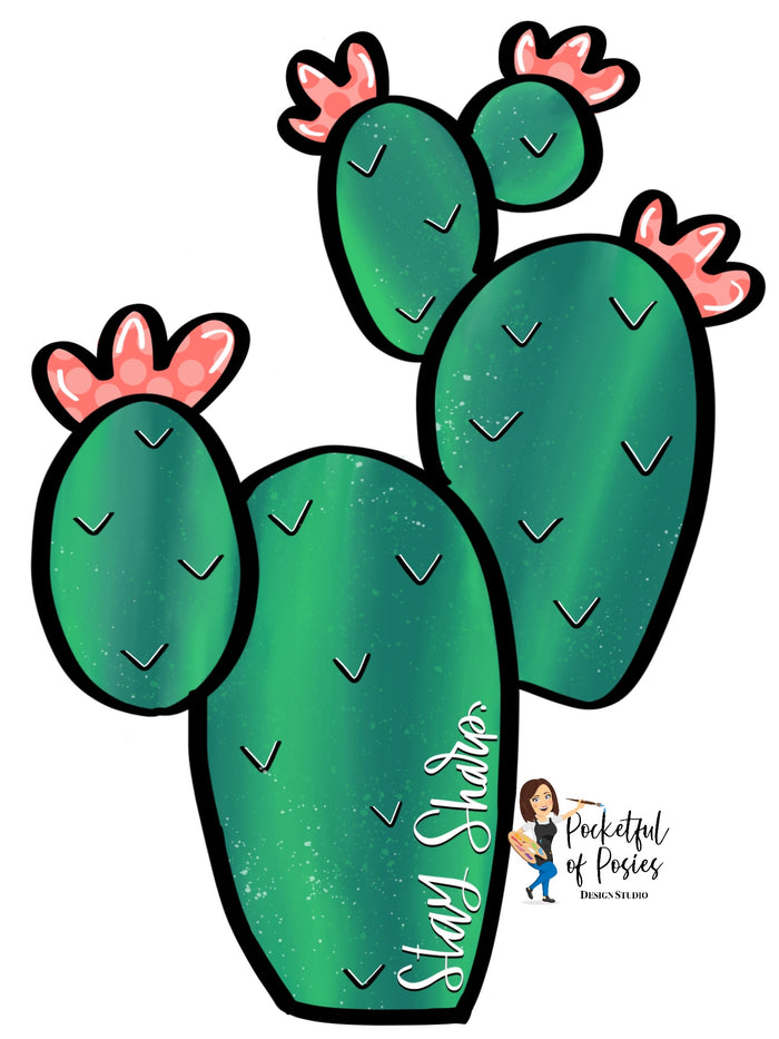 Stay Sharp Cactus Template