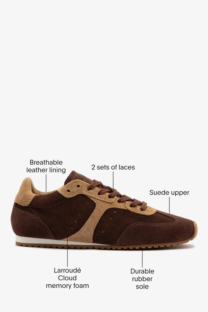Stella Sneaker Brown Suede Sneaker Larroudé