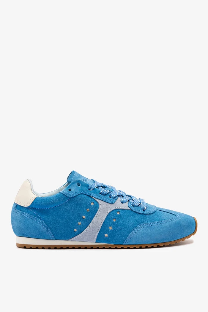 Stella Sneaker In Azure Suede Sneaker Larroudé 5 Azure