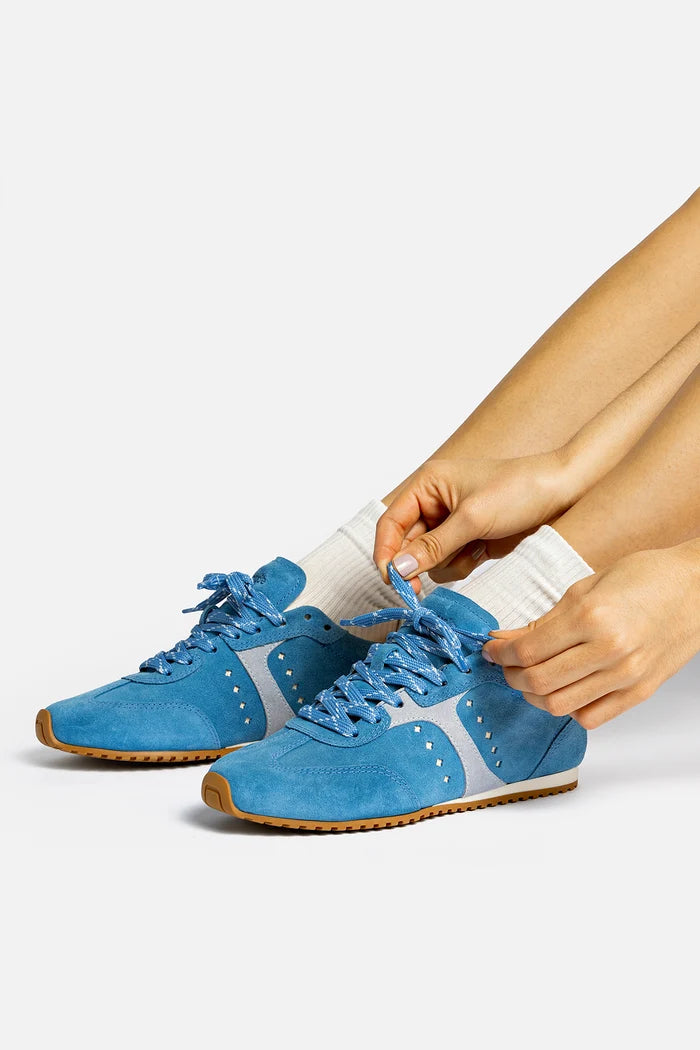 Stella Sneaker In Azure Suede Sneaker Larroudé
