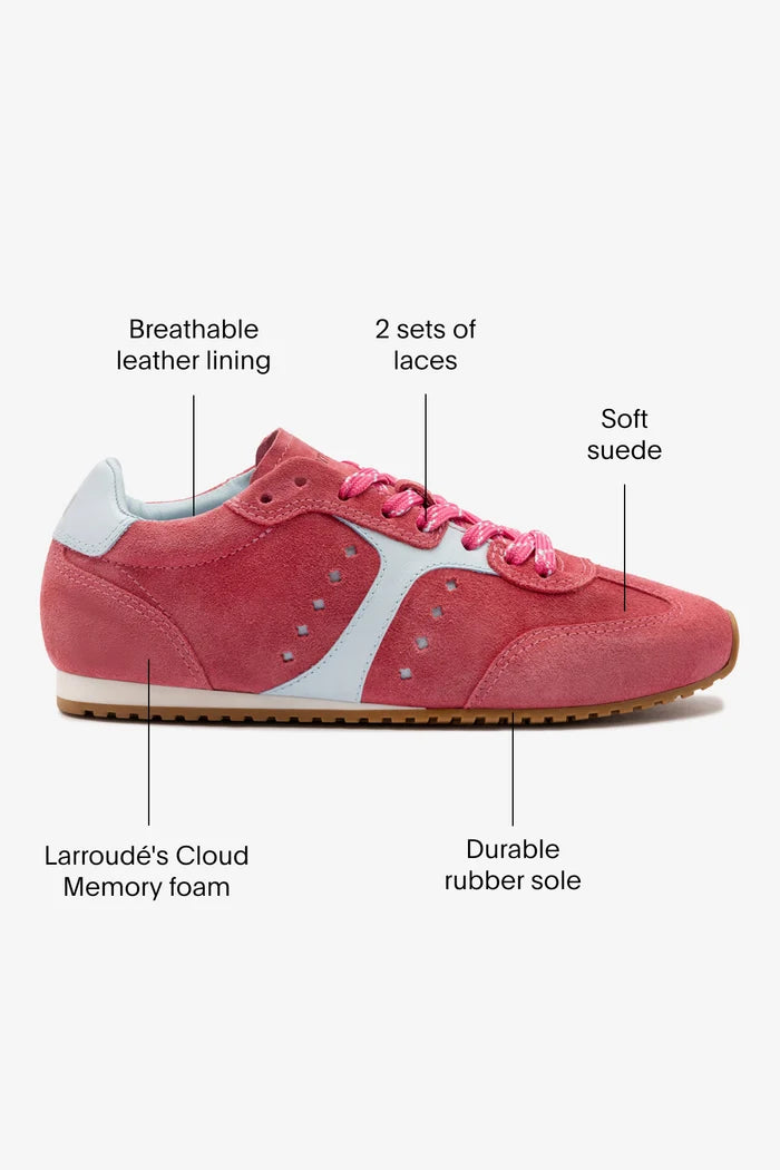 Stella Sneaker In Lampone Suede Sneaker Larroudé