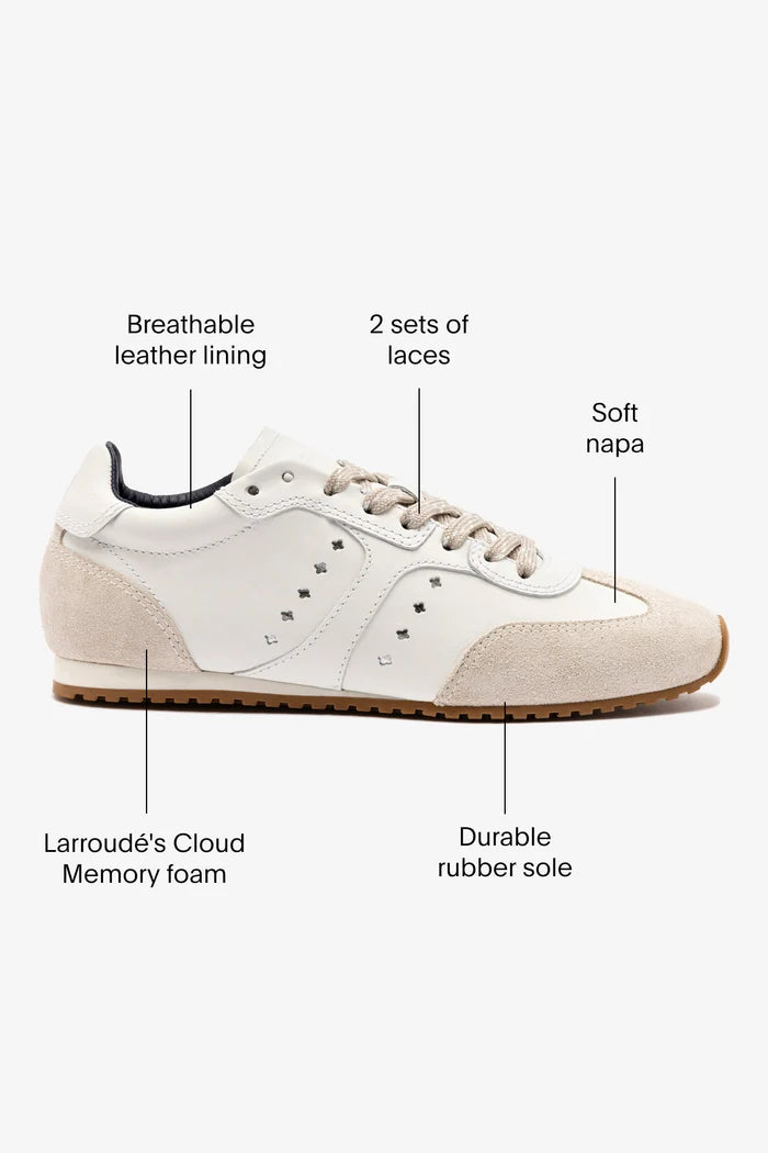 Stella Sneaker In White Leather Sneaker Larroudé