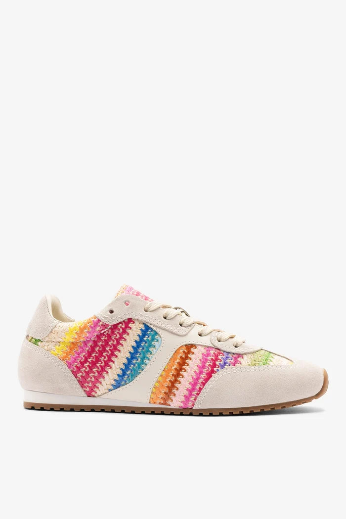 Stella Sneaker Rainbow Raffia Sneaker Larroudé