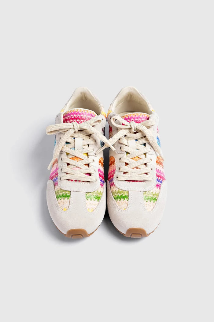 Stella Sneaker Rainbow Raffia Sneaker Larroudé