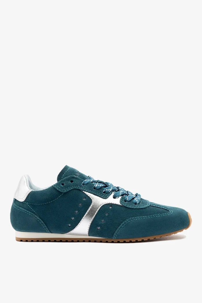 Stella Sneaker Teal Suede Sneaker Larroudé