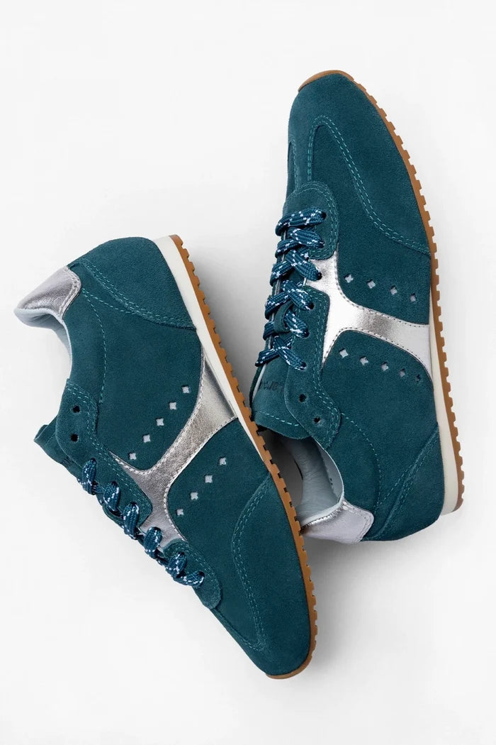 Stella Sneaker Teal Suede Sneaker Larroudé