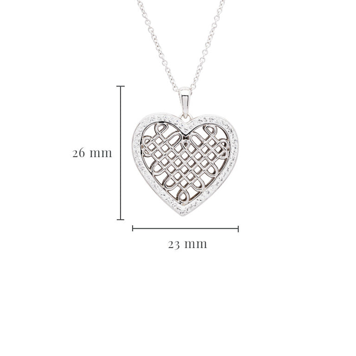 Sterling Silver Celtic Heart Necklace