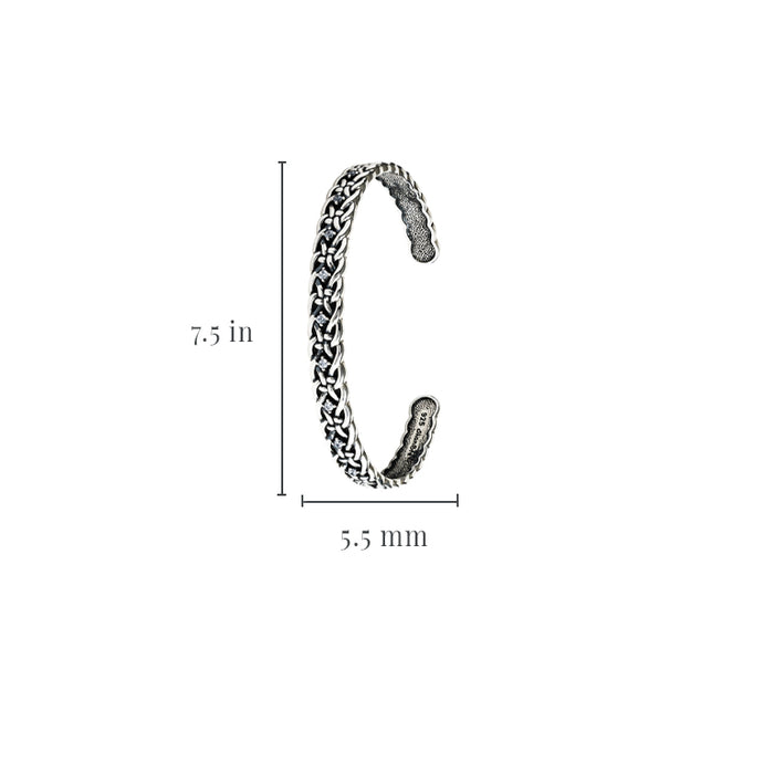Sterling Silver Sailors Knot Bangle